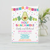 Fiesta Baby shower Uitnodiging Heilige Guacamole (Staand voorkant)