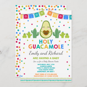 Fiesta Baby shower Uitnodiging Heilige Guacamole