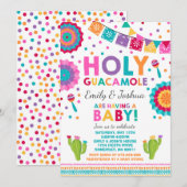 Fiesta Baby shower Uitnodiging Heilige Guacamole (Voorkant / Achterkant)