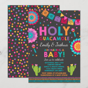 Fiesta Baby shower Uitnodiging Heilige Guacamole