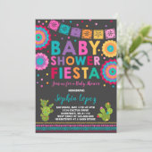 Fiesta Baby shower Uitnodiging Mexicaans Baby show (Staand voorkant)