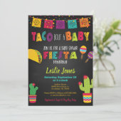 Fiesta Baby shower Uitnodiging - Taco Bout a Baby (Staand voorkant)