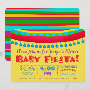 Fiesta baby shower uitnodigingen