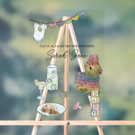 Fiesta Baby shower Welkom Acryl Bord