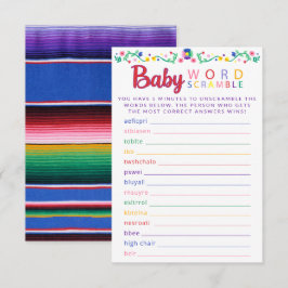 Fiesta Baby Word Scramble Game Kleurrijke Kaart