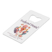 Fiesta Bachelorette Party - Drink op! Creditkaart Flessenopener (Voorkant Gekanteld)