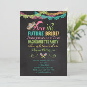 Fiesta Bachelorette Party Invitation Kaart (Staand voorkant)