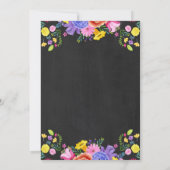 Fiesta Bachelorette Party, Mexicaans thema bloemen Kaart (Achterkant)