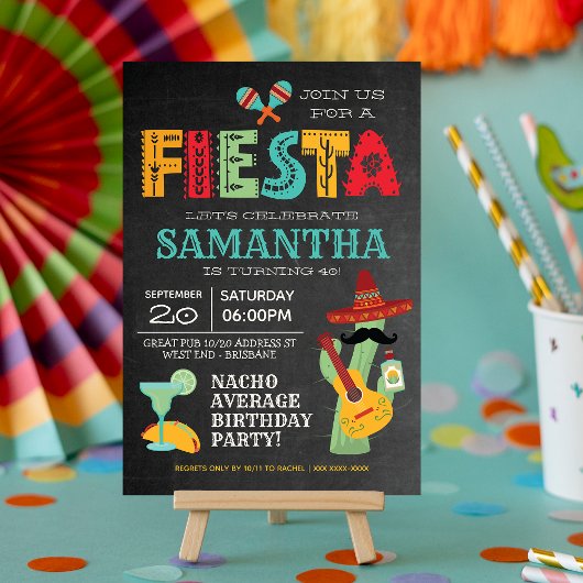Fiesta Bachelorette Party Mexico Invitation Kaart