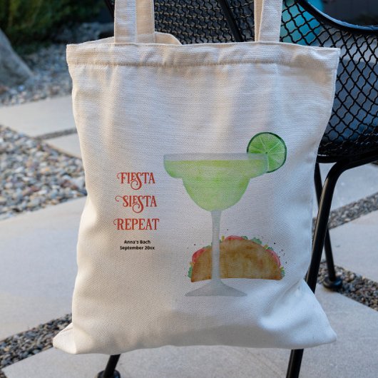 Fiesta Bachelorette Party Taco & Margarita Tequila Tote Bag