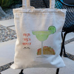 Fiesta Bachelorette Party Taco & Margarita Tequila Tote Bag<br><div class="desc">Deze canvas tas bevat een waterverf schilderij van een margaritaglas en taco. Pas aan met uw informatie en wijzig de bewoordingen naar uw eigen stijl.</div>