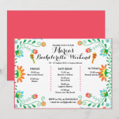 Fiesta Bachelorette Party Uitnodiging, Kaart (Voorkant / Achterkant)