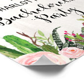 Fiesta Bachelorette Party Welkomstposter Cactus Poster (Hoek)