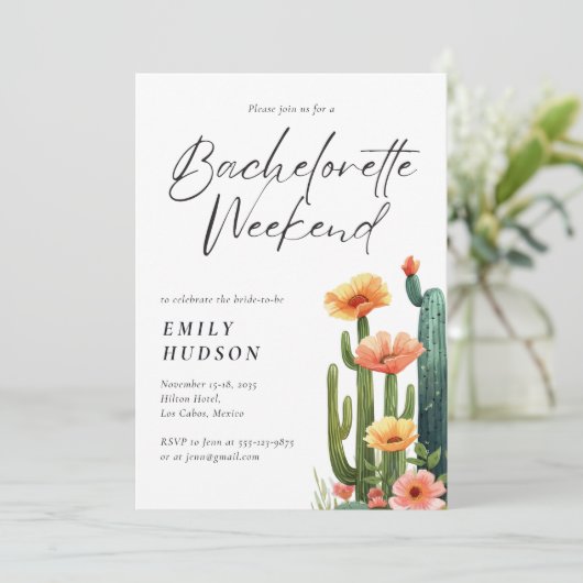 Fiesta Bachelorette weekend Kaart (Staand voorkant)