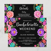 Fiesta Bachelorette Weekendfeest Uitnodiging (Voorkant / Achterkant)