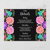 Fiesta Bachelorette Weekendfeest Uitnodiging (Achterkant)