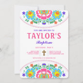 Fiesta Baptism Invitation Kaart (Voorkant)