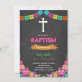 Fiesta baptisme party-uitnodiging kaart (Voorkant)