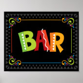 Fiesta BAR Party Sign Print (Voorkant)