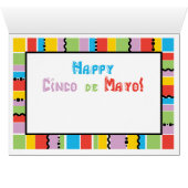 Fiesta Basset Greeting Card (Binenzijde Horizontaal (Onderkant))