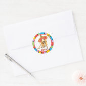 Fiesta Basset Ronde Sticker (Envelop)