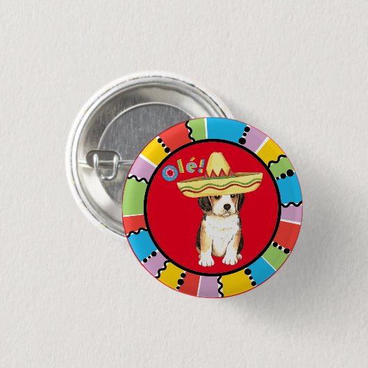 Fiesta Beagle Ronde Button 3,2 Cm (Voorkant /achterkant)