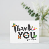 Fiesta bedankkaart briefkaart (Staand voorkant)