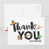 Fiesta bedankkaart briefkaart (Voorkant / Achterkant)