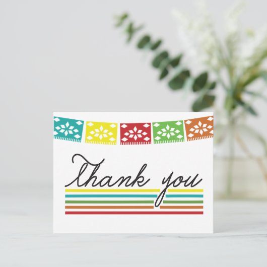 Fiesta Bedankt Post Kaart (Staand voorkant)