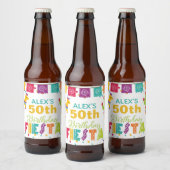 Fiesta Bierlabel Wit - Naam/Jaar aanpassen Bier Etiket (Flessen)