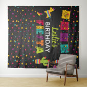 Fiesta Birthday Backdrop - Pinata Wandkleed (In Situ (horizontaal))