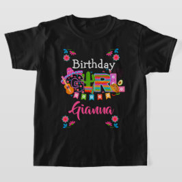 Fiesta Birthday Girl | Mexico | aangepaste leeftij T-shirt