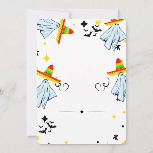 Fiesta Birthday Invitation Chalkboard Mexican Kaart (Achterkant)