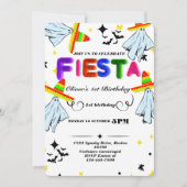 Fiesta Birthday Invitation Chalkboard Mexican Kaart (Voorkant)