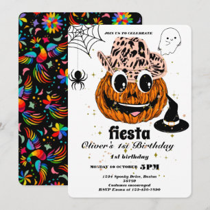 Fiesta Birthday Invitation Chalkboard Mexican Kaart