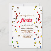Fiesta Birthday Invitation Chalkboard Mexican Kaart (Voorkant)