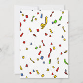 Fiesta Birthday Invitation Chalkboard Mexican Kaart (Achterkant)