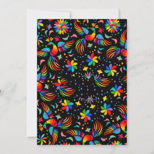 Fiesta Birthday Invitation Chalkboard Mexican Kaart (Achterkant)