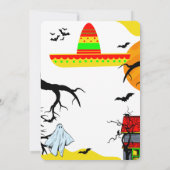 Fiesta Birthday Invitation Chalkboard Mexican Kaart (Achterkant)