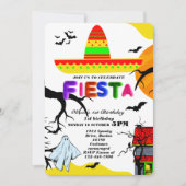 Fiesta Birthday Invitation Chalkboard Mexican Kaart (Voorkant)