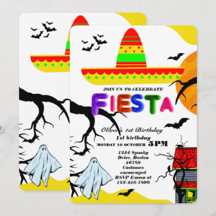 Fiesta Birthday Invitation Chalkboard Mexican Kaart