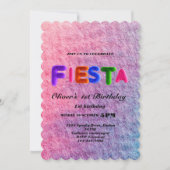 Fiesta Birthday Invitation Chalkboard Mexican Kaart (Voorkant)
