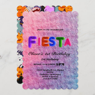 Fiesta Birthday Invitation Chalkboard Mexican Kaart