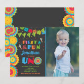 Fiesta Birthday Invitation Fiesta Fun Turning Uno Kaart (Voorkant / Achterkant)