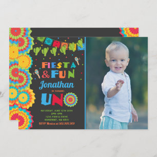 Fiesta Birthday Invitation Fiesta Fun Turning Uno Kaart