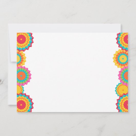 Fiesta Birthday Invitation Fiesta Fun Turning Uno Kaart (Achterkant)