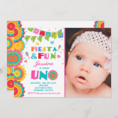 Fiesta Birthday Invitation Fiesta Fun Turning Uno Kaart (Voorkant / Achterkant)