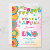 Fiesta Birthday Invitation Fiesta Fun Turning Uno Kaart (Voorkant)