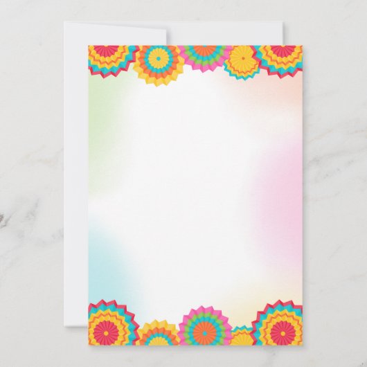 Fiesta Birthday Invitation Fiesta Fun Turning Uno Kaart (Achterkant)