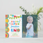 Fiesta Birthday Invitation Fiesta Fun Turning Uno Kaart (Staand voorkant)